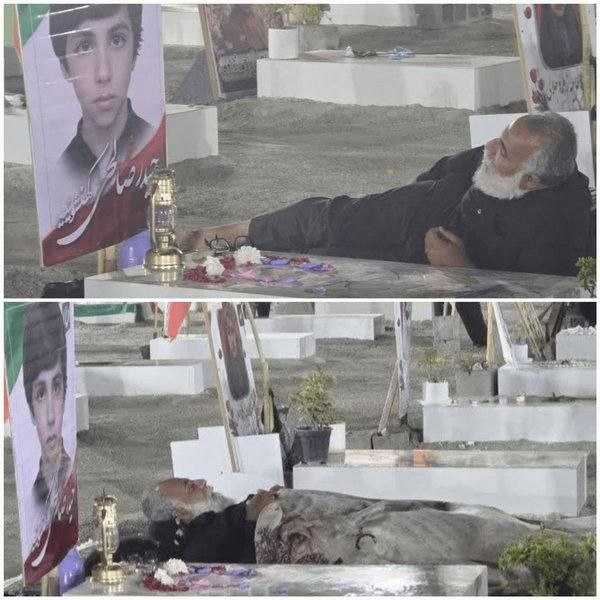 Iranian Father Sleeps Beside Son’s Grave Months After Minab School Bombing